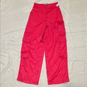 HT 360 Collective Bright Pink Cargo Pants Size Small NWT